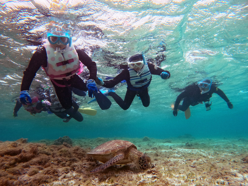 レクチャーしてから海に入るので、初めての子供でも安心!