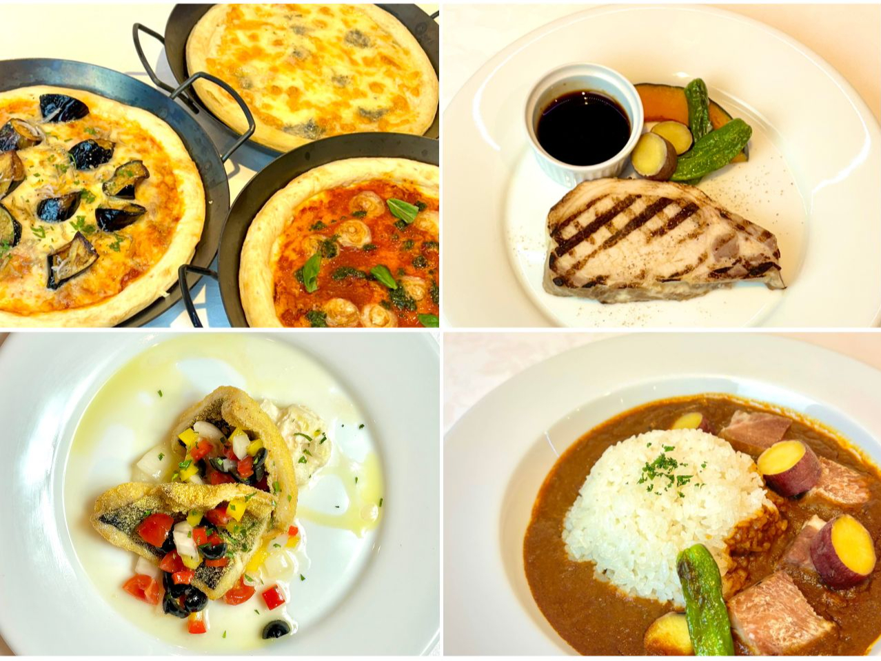 【12月1日~1月10日ランチ】海を眺めながら楽しむメイン+セットメニュー