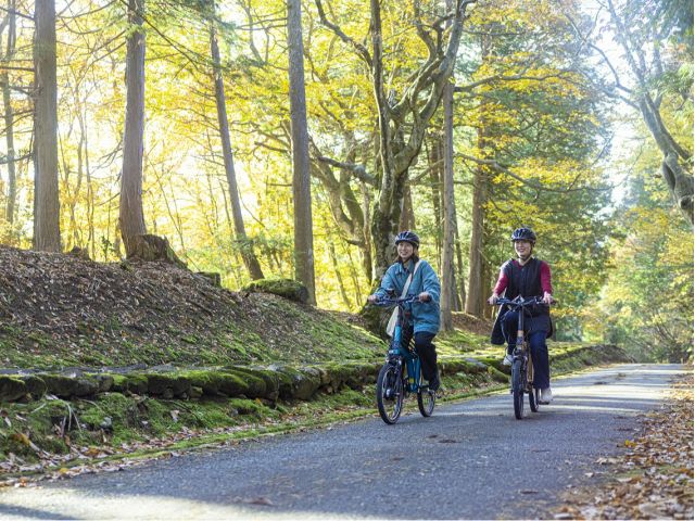 坂道もe-bikeでラクラク周遊(平泉寺白山神社)
