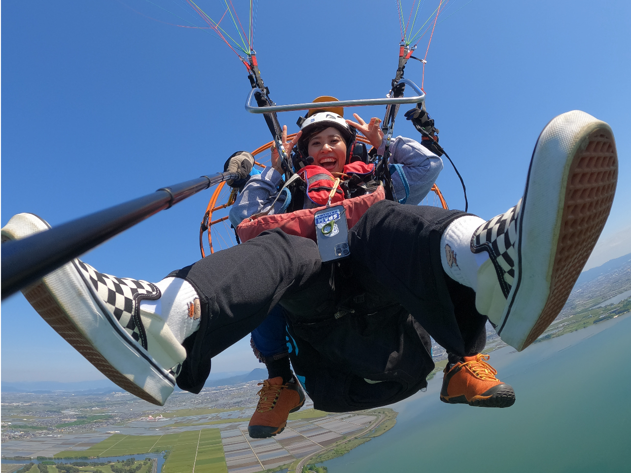☆パラグライダー・モーターパラグライダー☆】琵琶湖の空を飛んで気分