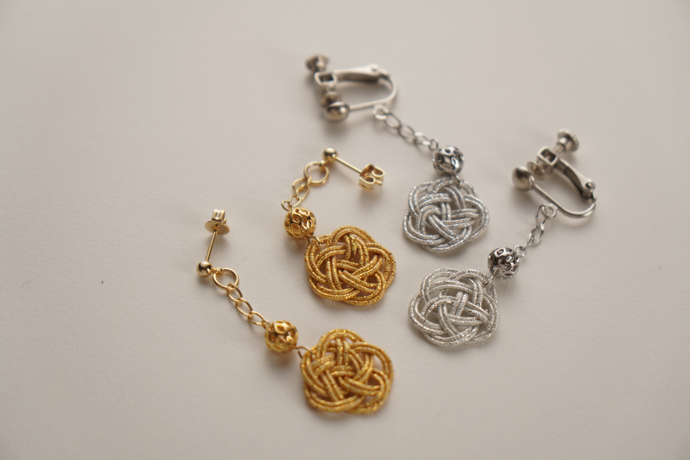 【水引体験|水引のイヤリング・ピアス作り】金沢の伝統工芸に挑戦!水引のイヤリング...