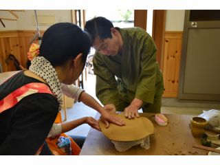 型にはめた大皿作り