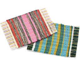 シルクコースターの米織体験(約10cm×約10cm)