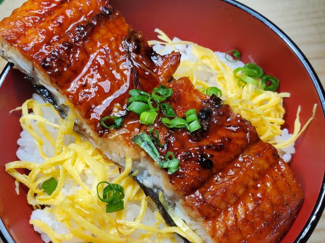 ライブメニュー人気のうなぎ丼