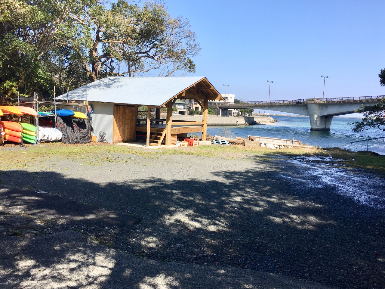 安房川カヤックステーションでお着替えを済まし体験終了です。