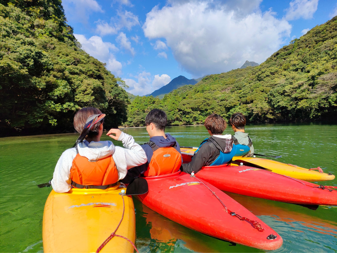 屋久島の自然に溶け込みながら、リバーカヤック時間をお過ごしください。