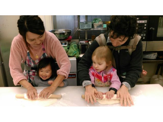 おきりこみの生地を作っている様子!