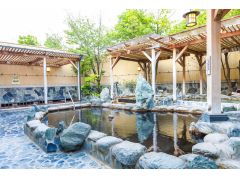 源泉かけ流しの露天風呂♪