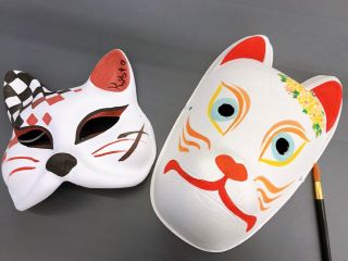 狐面絵付け体験(半面・全面)