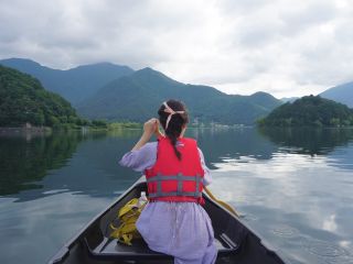 河口湖・早朝カナディアンカヌー体験