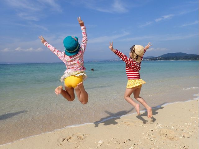 ケラマの海楽しかったぁー!(^^)! 大はしゃぎの子供たち