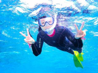 説明してくれたから水の中も余裕でピース