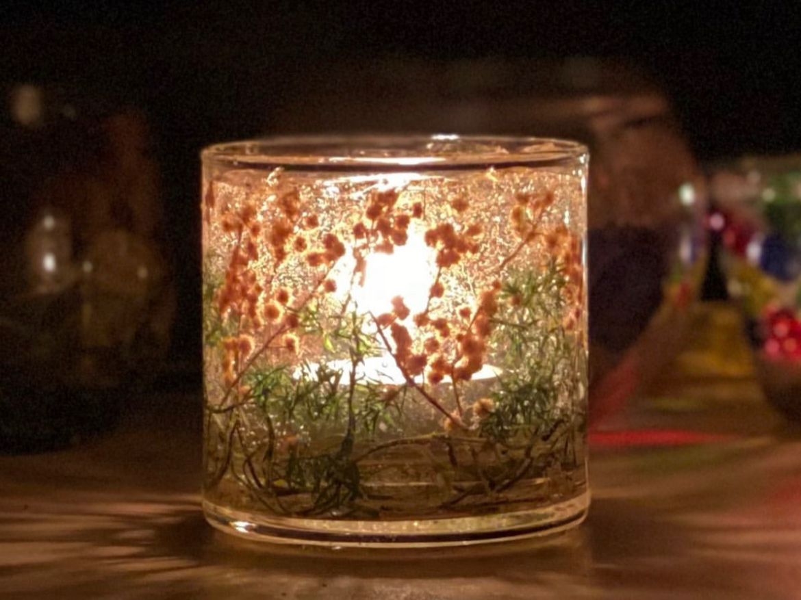 花たちに癒される時間*ボタニカルジェルランタン作り