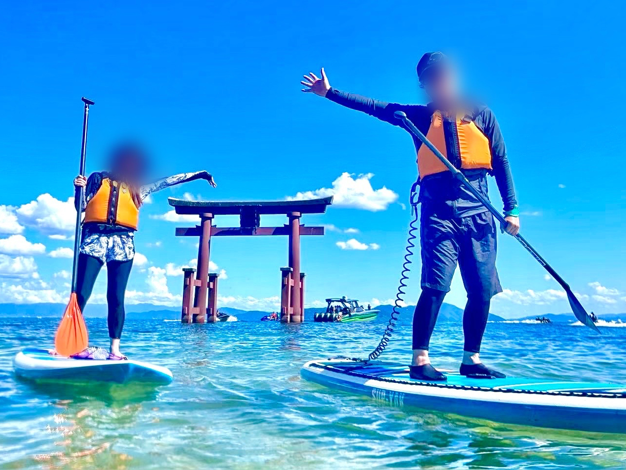夏休み！【白鬚神社SUP】湖上大鳥居へSUPクルーズ☆初心者歓迎・SNS