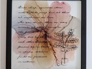 耐水性用紙にアルコールインクアートと、アルコールをたらし、風などで描くアートです。絵心全くいりません!子供から大人まで、気軽に簡単に出来ます。