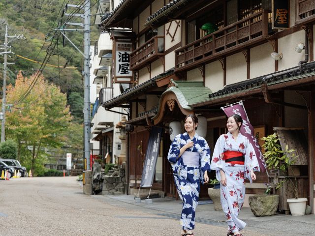浴衣で散策