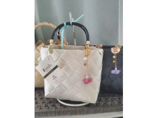 トートバック ホワイト&チャコール