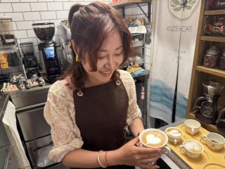 初のチャレンジでハートができました!