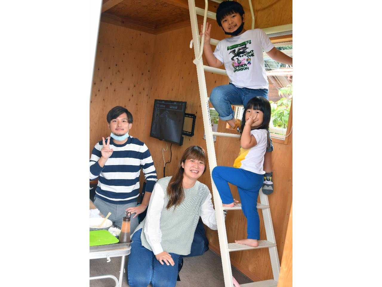 室内はゆったり テレビ・エアコン付き ロフトは子供達に大人気