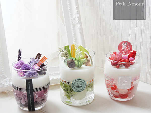 《アロマの香るワックスカップ》★お好きな香りを選んでお花のカップを作ろう!