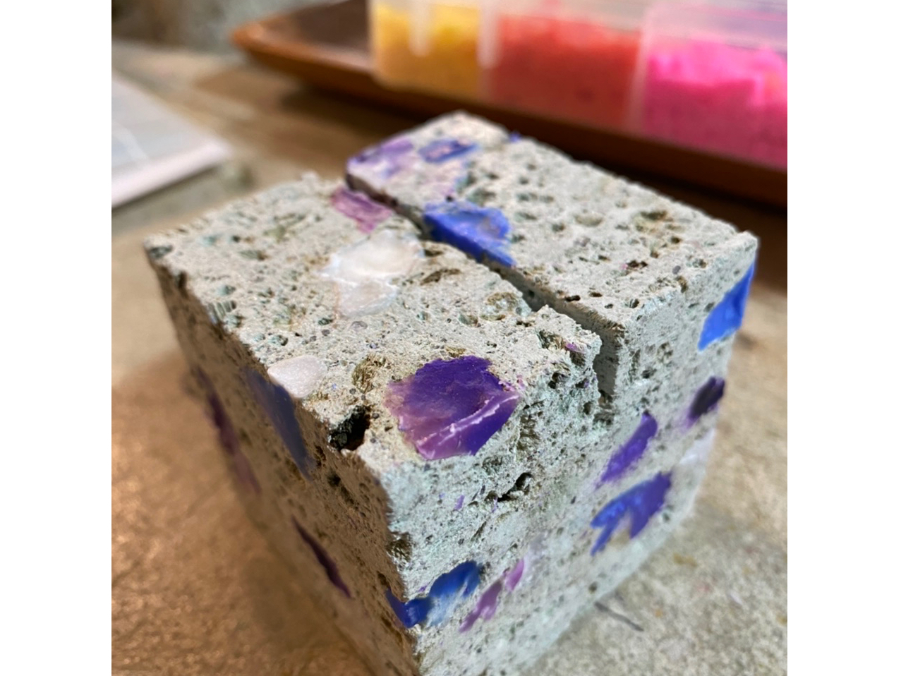 【カードスタンド】ーーーーーーーー紫、青、白 寒色系で色付 〜お客様の作品より〜