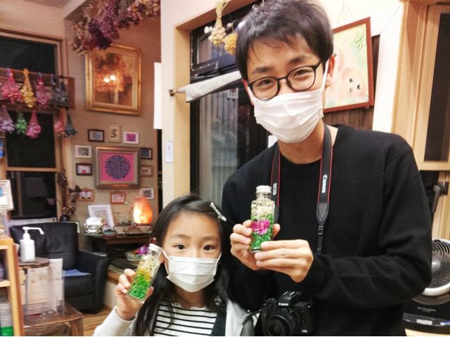 親子で(^^♪選んだ色で個性が出るね〜♪