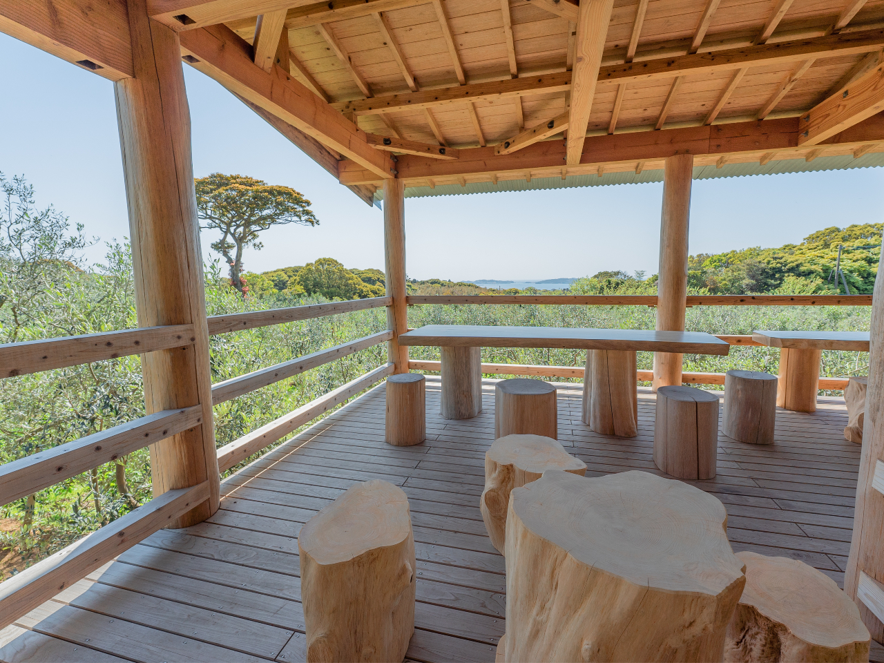 展望デッキでまったりと