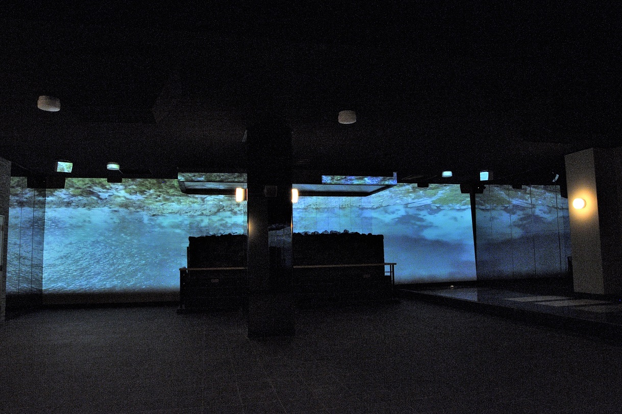 【錦秋-きんしゅう-】プロジェクションマッピングを利用した岩盤浴で楽しくデトックス♪鉱石の温熱効果によりマイナスイオンをご体験いただけます。