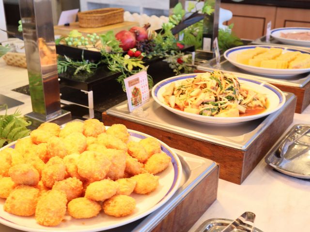 一日のパワーの源は朝食です。沢山食べて元気100%!