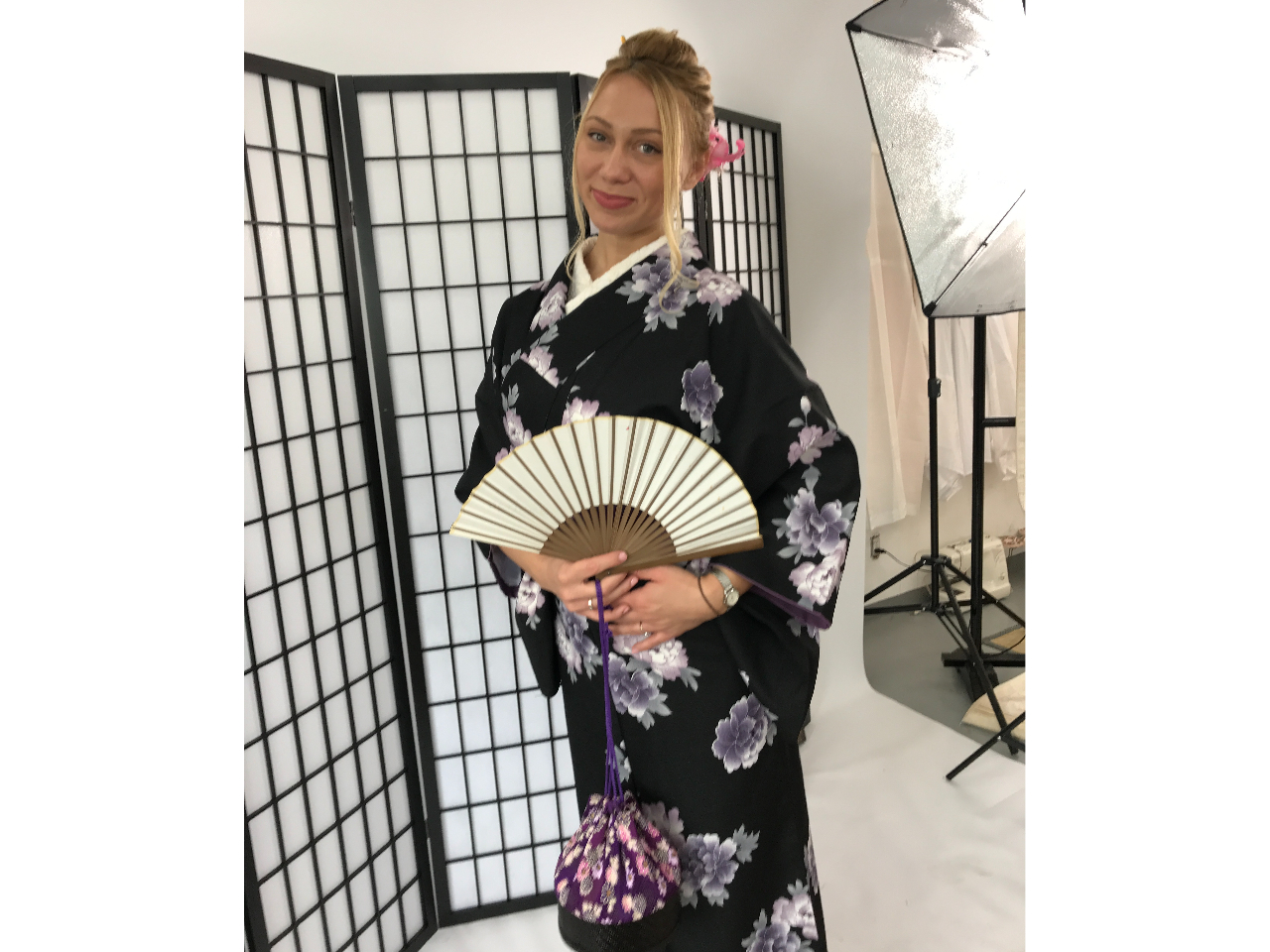 海外の方の着物のお好はよく似てますが帯でイメージを変えることも可能です!