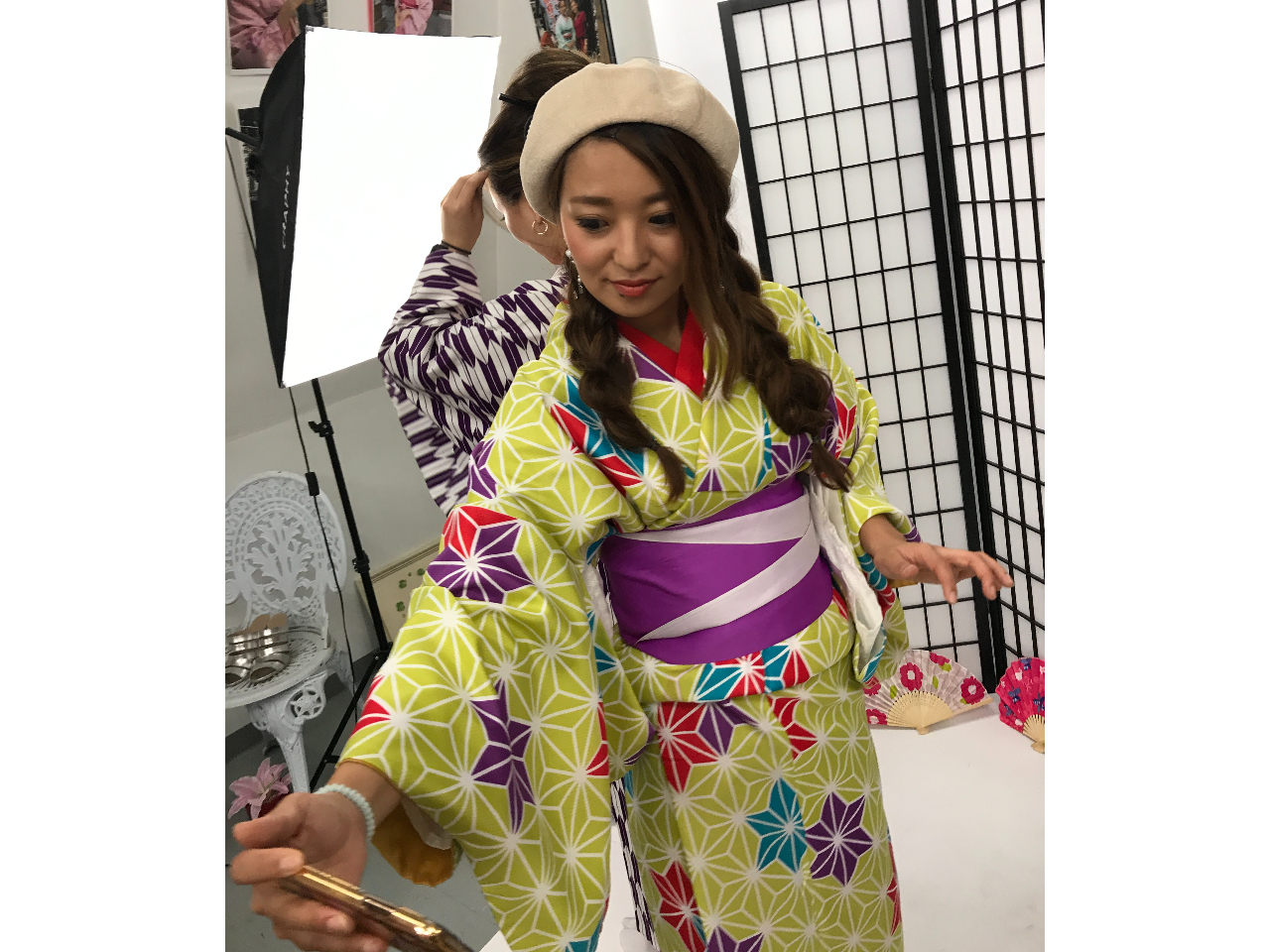 ベレー帽はお店でもご用意してます!