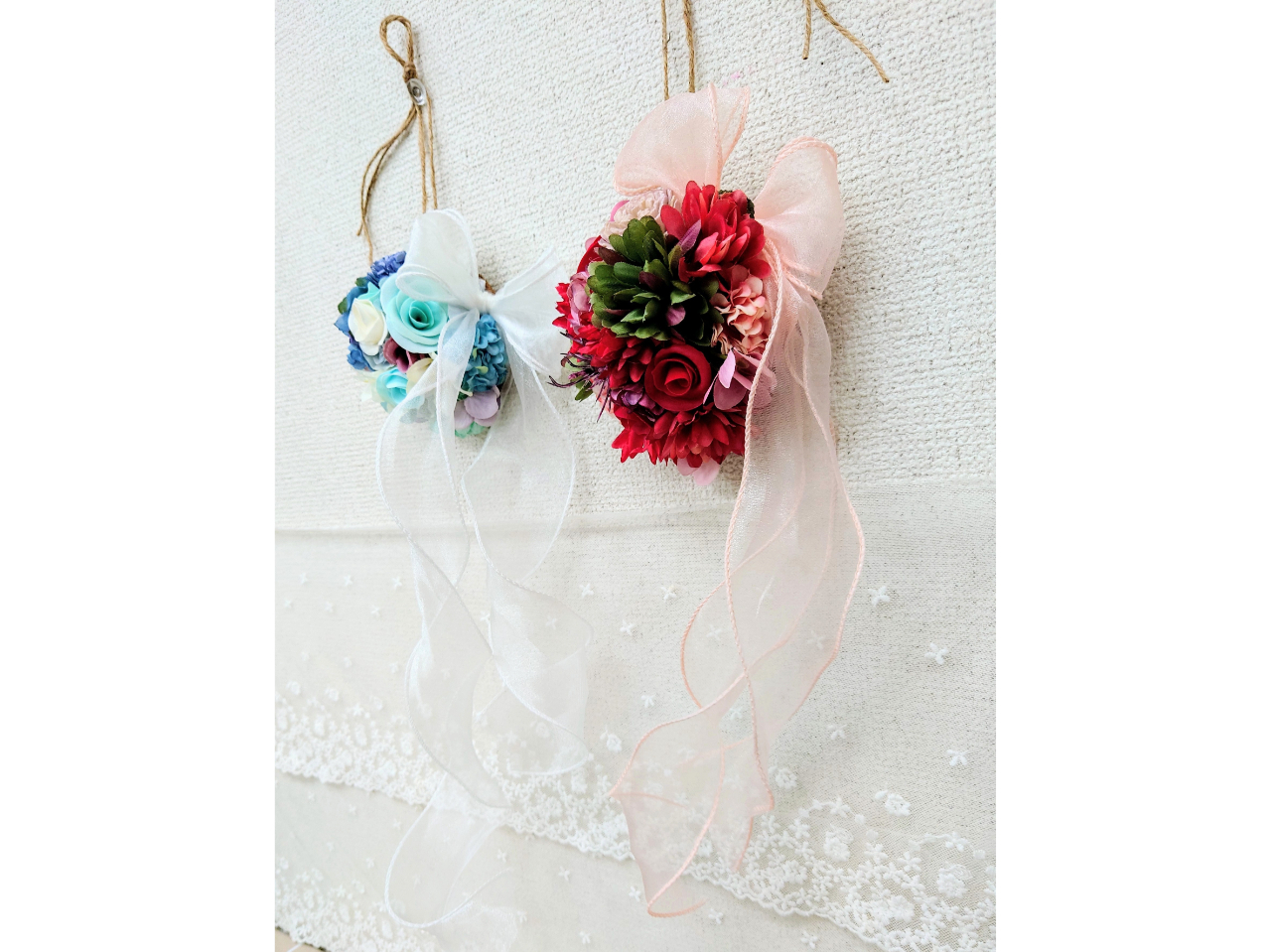 オーガンジーリボン付き