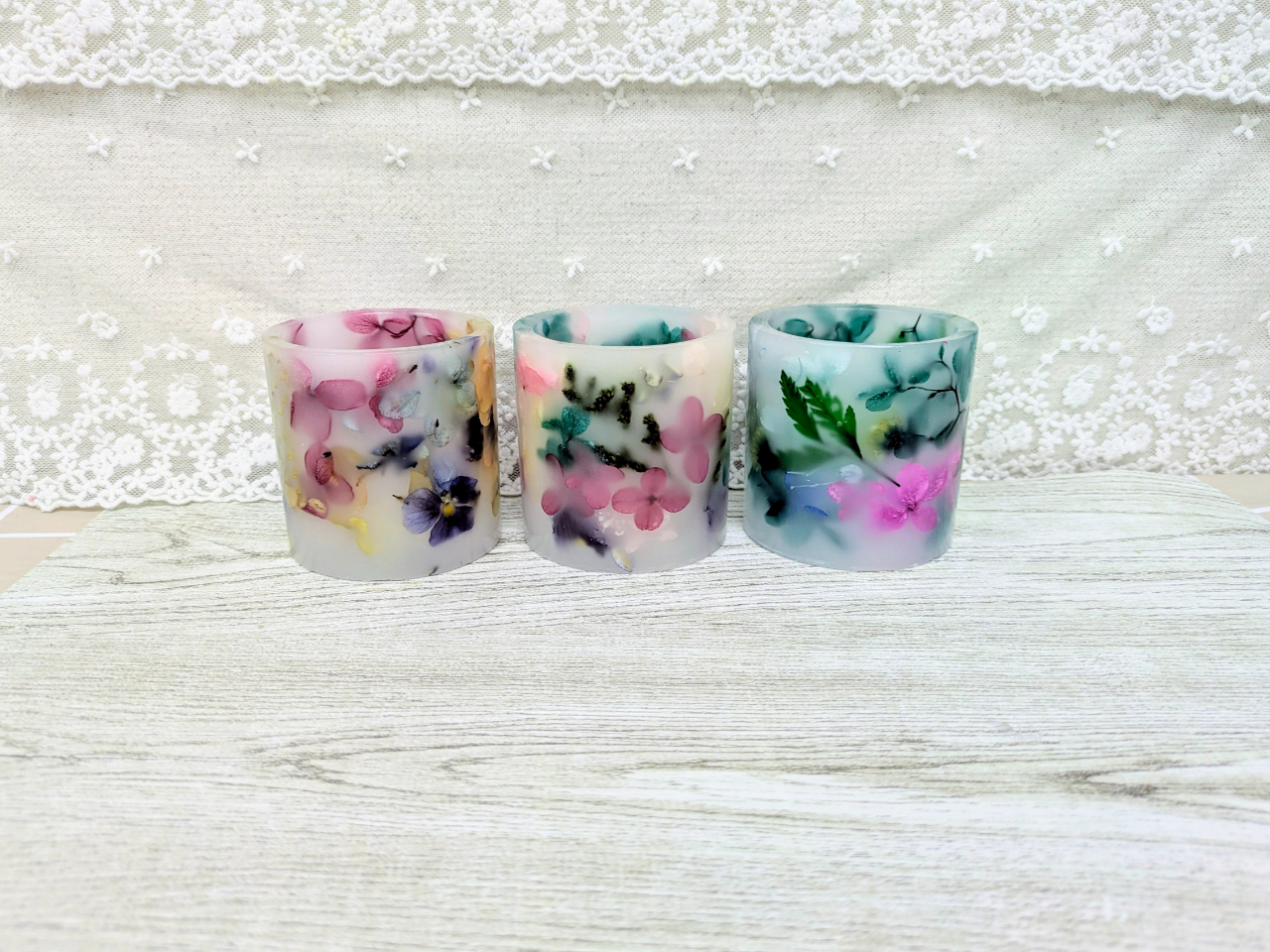 ☆LEDライトで安心安全! お花がふんわり透けるボタニカル