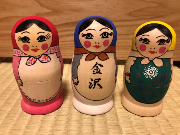 3個組セットのマトリョーシカ色つけ体験♪