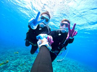 青く広がる海で水中散歩!