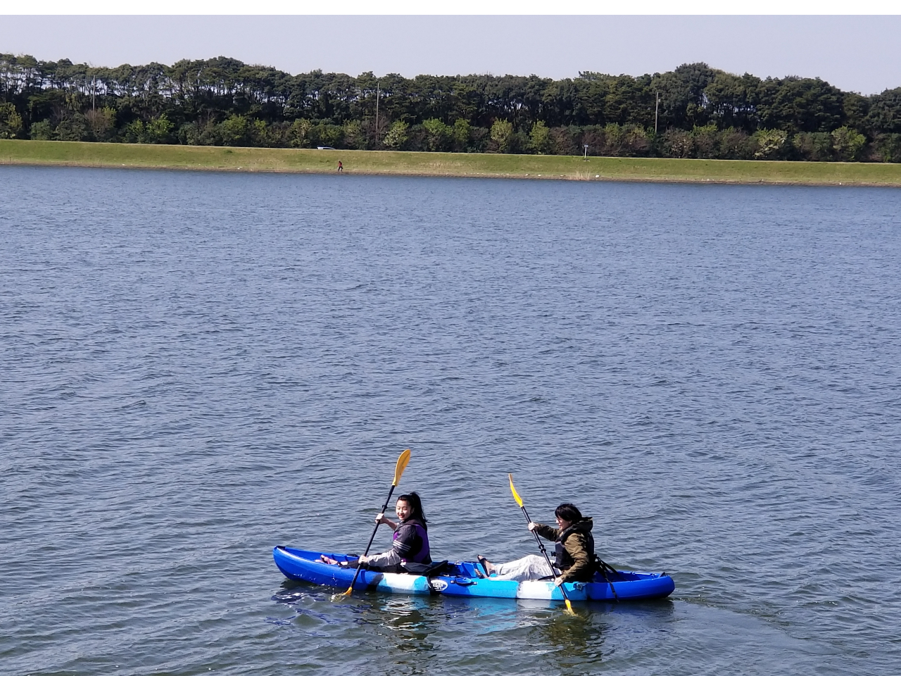 常陸利根川にて 2.5人乗りカヤック