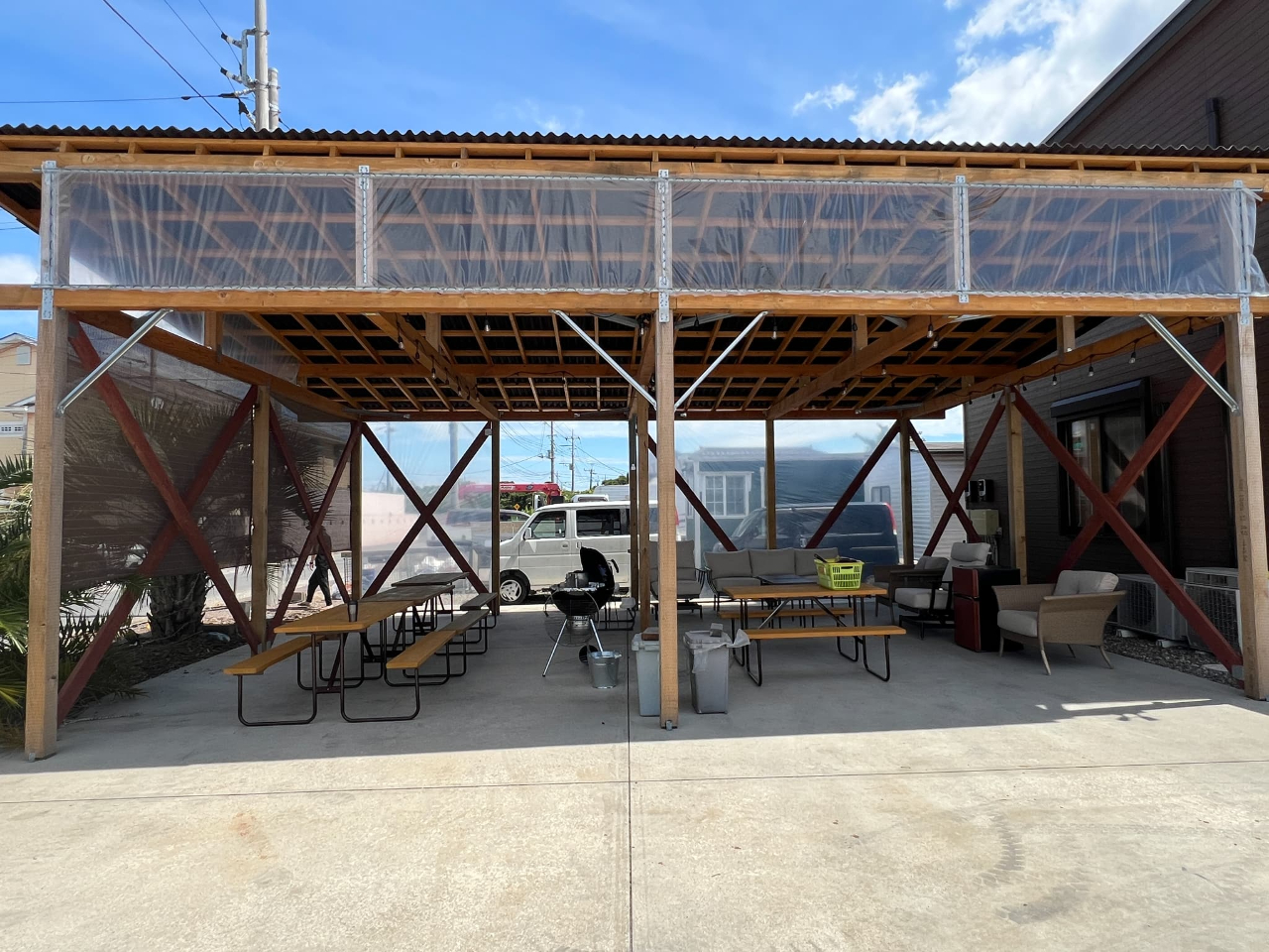 屋根付きBBQ その1