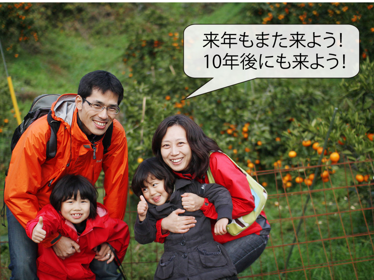 来年も10年後も来よう!みんなで収穫しながら 食べられるって最高! 自分で採ったのが一番!みんなで楽しいみかん狩り!