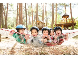 自然体験基地どんぐりコース お子さんには夢のツリーハウスや吊り橋で、気分は冒険家!