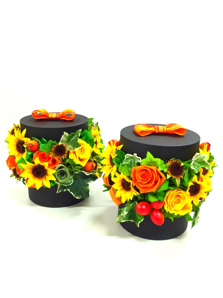 シーズンレッスン・夏のボックスアレンジ・ビタミンカラー♪