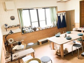 教室風景 こちらで作陶していただきます