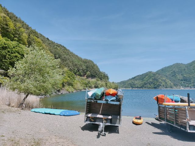 出艇場所(キャンプ場の一角)