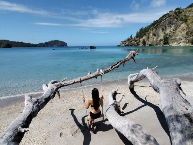 境浦海岸ブランコ!!