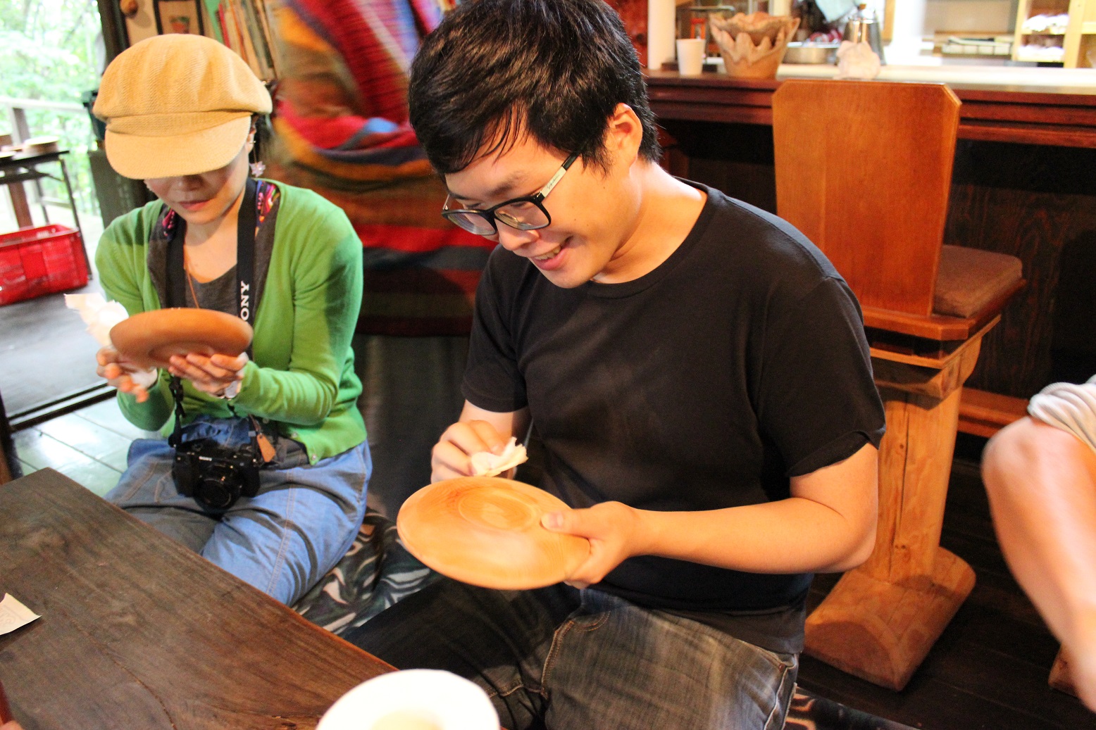 森のカフェで楽しむ、木工ろくろで独楽(こま)作り♪