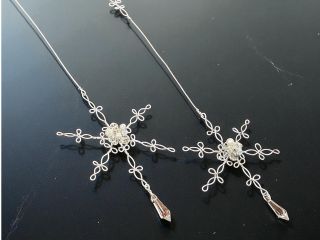 雪の結晶のオーナメント こちらもお作り可能です