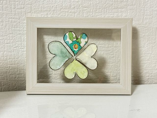 リバティープリント使用のクローバー/ステンドフラワー 横長