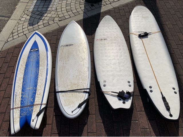 ショート/フィッシュ各種 : 5’8〜6’0 ファンボード : 7’4