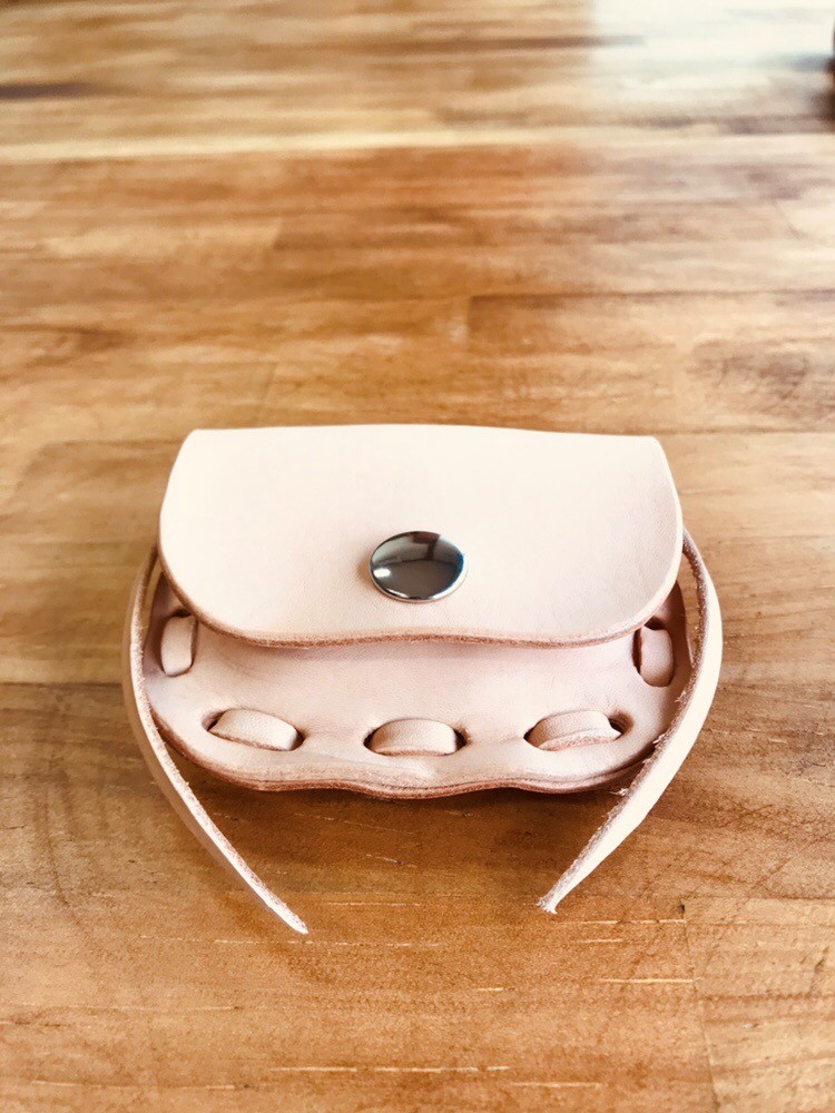 ハンドメイド レザー コインケース(絹子) コインケース ふんわり四角 【栃木レザー】小銭入れ 内縫い