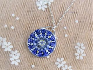 【純銀枠】*ラージサイズ*\4000 ミルフィオリペンダント