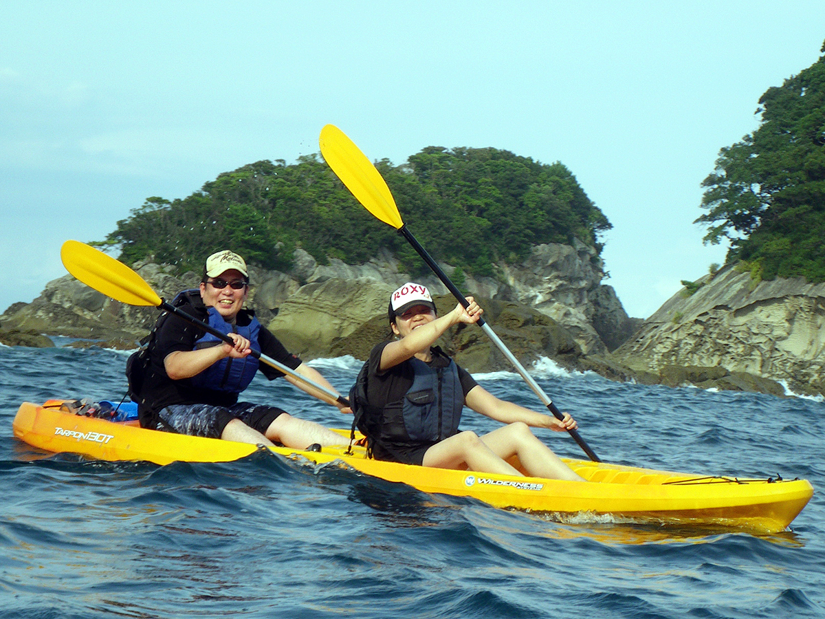 【春秋冬シーズン】水床湾・太平洋カヤック体験<ガイドが撮影した画像データをプレゼ...